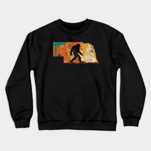 Bigfoot Retro Vintage Sasquatch Nebraska Crewneck Sweatshirt